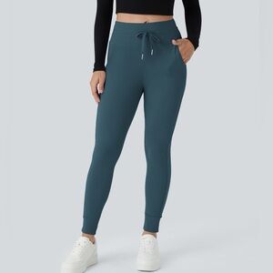 HALARA Plush High Waisted Drawstring Pocket Joggers Size Large Petite